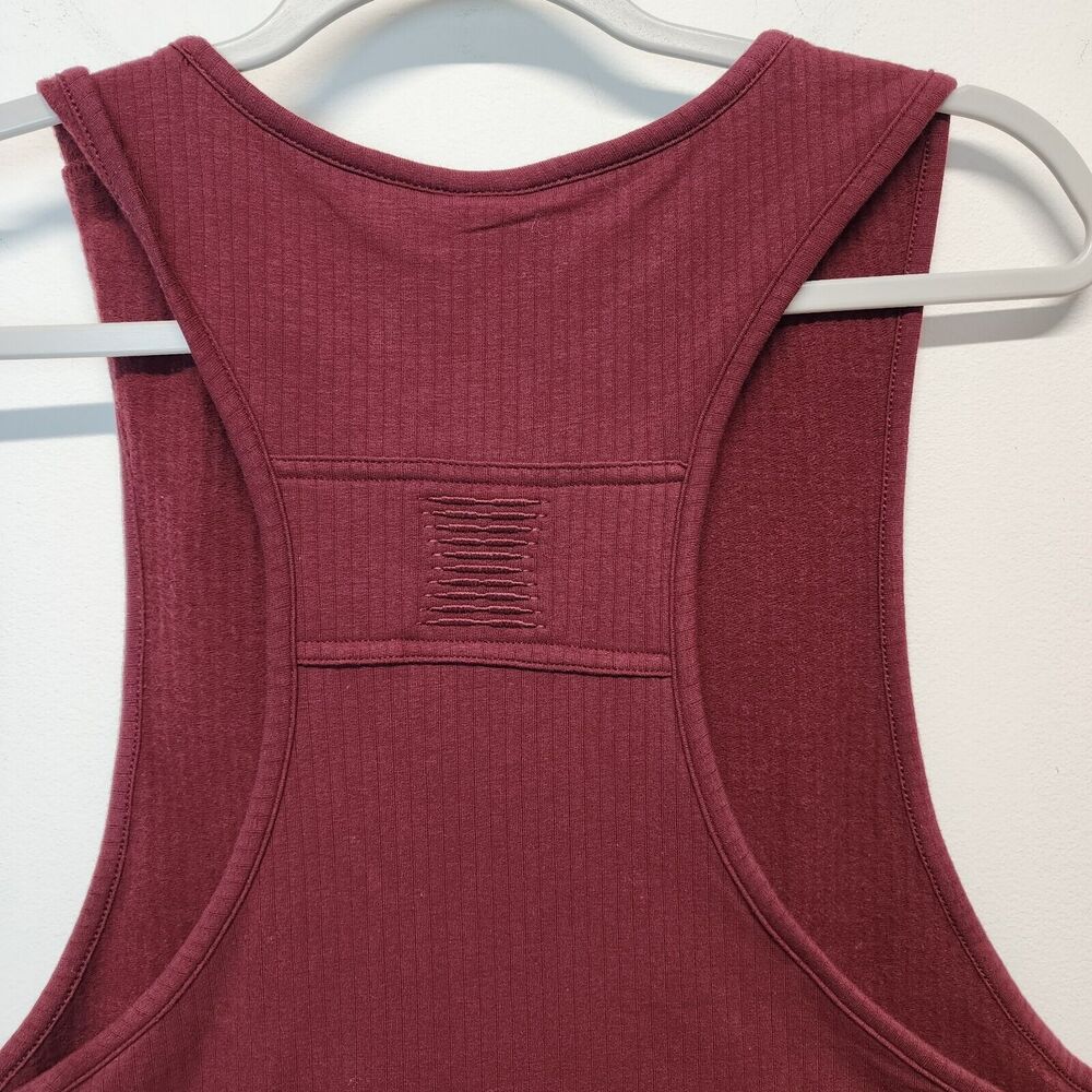Savage Fenty Mens Rib Sleep Muscle Tank Top Size XL Burgundy Racerback Comfy - Picture 7 of 11
